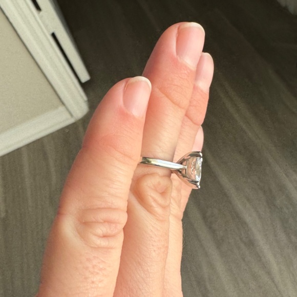 Charles & Colvard Solitaire Engagement Ring - Picture 4 of 4